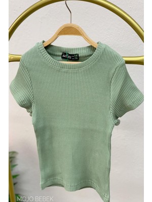 Cuties Kız Çocuk 5-14 Yaş Kaşkorse Kısa Kol Body 3130 Yeşil