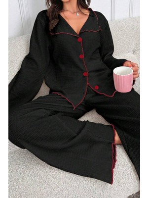 Bella Notte Kadın Siyah Uzun Kollu Pijama Takımı