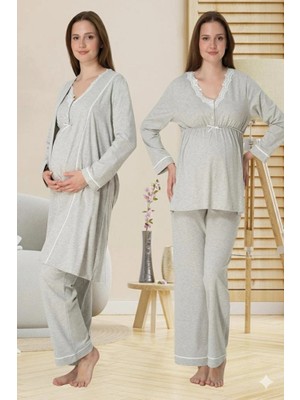 Beemu Effortt 3054 Sabahlıklı Lohusa Pijama Takımı