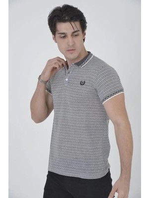 Rawea Fashion Erkek Yakalı Slim Fit Dokuma T-Shirt - Beyaz