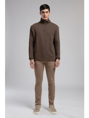 Lee Cooper Desona Erkek Dik Yaka Sweatshirt Yeşil