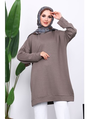İmaj Butik Vizon Bisiklet Yaka Modal Tunik