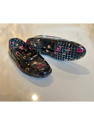 Karışık Desenli Çiçekli Kadın Lastik Bahçe ve Iş Ayakkabısı