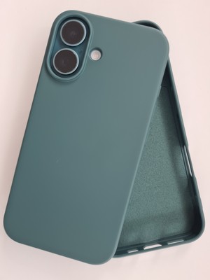 Pirok Store İphone 16  İle Uyumlu  İçi Kadife Esnek  Silikon Lansman Kılıf