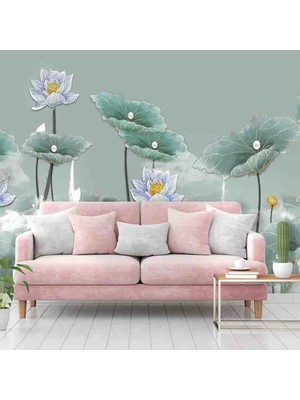 Dreamwall Botanik Çiçekler Desenli Yırtılmaz Slinebilir Tekstil Duvar Kağıdı