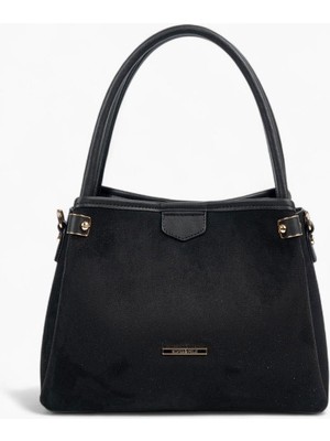 Silver & Polo SP1254 Kadın El Çantası Süet Siyah