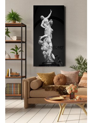 Rönesans Heykeli Hd Kalite Hd Baskı Kanvas Tablo Hd Dijital Baskı Dikey Panoramik Kanvas Tablo