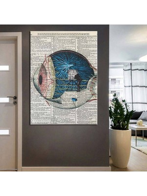 Göz Hastanesi, Göz Sağlığı Merkezi Tabloları 5 Hd Dijital Baskı Dikey Kanvas Tablo 456