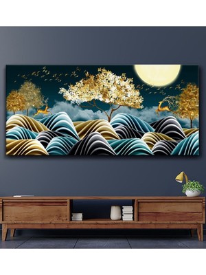GülsenArt Sürreal Doğanın Tasarımı Hd Dijital Baskı Yatay Kanvas Tablo Oturma Odası Antre Ofis Dekor
