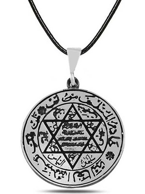 Gumush Gümüş Süleyman Mührü Kolye