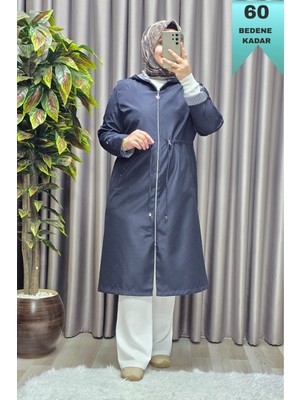 Elmas Tesettür Kadın Tesettür Giyim Büyük Beden Fransız Boy Mevsimlik Trençkot