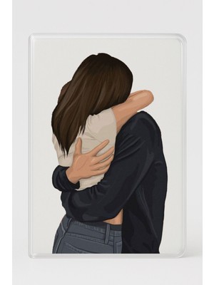 Nurdic Şeffaf Pasaport Kılıfı Kalın Mikron Kart Bölmeli Desenli Pasaport Kabı - Biz Bize