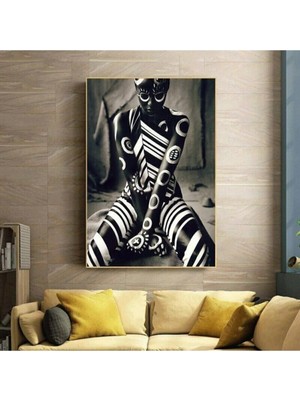Dekoratif Black & White Hd Baskı Kanvas Tablo Hd Dijital Baskı Dikey Kanvas Tablo 421