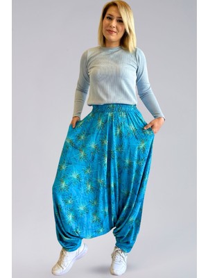 Minusa Design Otantik Viskon Şalvar- Viskon Kumaş Belmando Rahat Kalıp Bohem Otantik Tarzı Cepli Kadın Şalvar