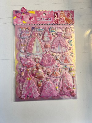 Airbrush Tattoo Sticker Prenses Elbise Giydirme Etkinlik Oyunu 2 Kartela Birden Model5