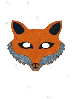 Emach Dizayn Tilki Maske Kaliteli Keçe Hayvan Figürlü Maske