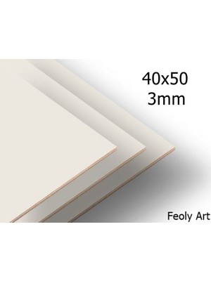 Feoly Art 3 mm 40X50 Mdf Plaka (3 Adet) - Hobi, Maket, Ahşap El Sanatları Için Uygun (3`lü Paket)