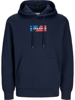 Jack & Jones Jjcorp Pamuklu Logolu Regular Fit Kapüşonlu Sweat Erkek Sweat 12268422