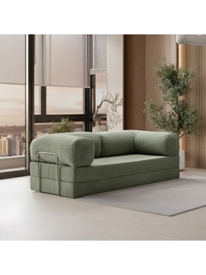 EVS Home 90X180 Kanepe: Yıkanabilir Fitilli Kadife Kumaş 50 Dns Bondex Sünger Koltuk Çok Amaçlı Aktivite Relax Koltuk