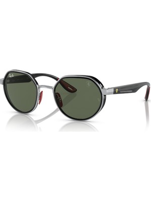 RAY-BAN FERRARI  3703M F00771 51  Erkek GÜMÜŞ Yuvarlak Çerçeve Güneş Gözlüğü