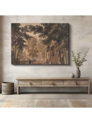 J.m.w. Turner Ağaçlık Patika Yeşil Manzara Kanvas Tablo Duvar Tablosu Dekoratif Ressam Tablosu
