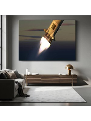 Roket Fırlatma Yüksek Hız Kanvas Tablo Itki Nasa Uzay Tablo