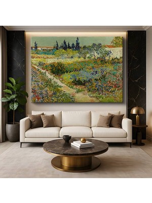 Vincent Van Gogh Çiçek Bahçesi Botanik Resmi Kanvas Tablo Duvar Tablosu Dekoratif Ressam Tablosu