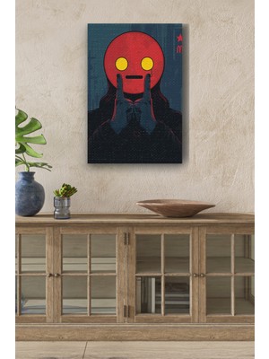 Gülsen Art Gözyaşı Detaylı Ifadesiz Çizim Yağlı Boya Görünümlü Hd Dijital Baskı Dikey Kanvas TABLO1221
