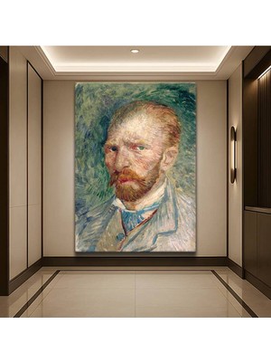 Vincent Van Gogh Sanatçı Otoportre Kanvas Tablo Duvar Tablosu Dekoratif Ressam Tablosu