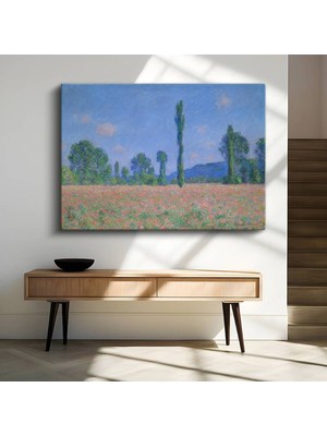 Claude Monet Gelincik Tarlası Bahar Çiçekleri Kanvas Tablo Duvar Tablosu Dekoratif Ressam Tablosu