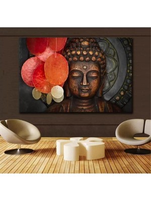 Gülsen Art Buddha Dekoratif Hd Dijital Baskı Yatay Kanvas Tablo Işyeri Ofis Salon Yatak Odası Dekoru