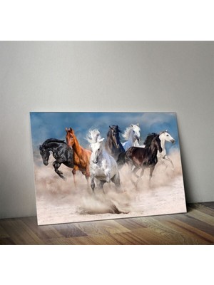 At Resimli Hd Baskı Kanvas Tablo Hd Dijital Baskı Yatay Kanvas Tablo