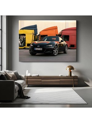 Gülsen Art Mazda Mx-5 Miata Renkli Kanvas Tablo Kamyonlar Roadster Japon Tablo