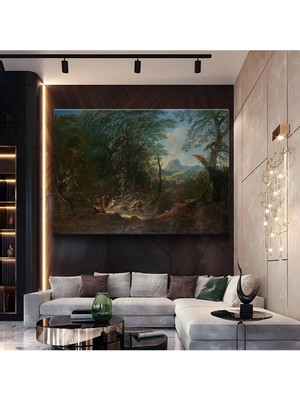 Gülsen Art Alexander Nasmyth Orman Yolu Peyzajı Kanvas Tablo Duvar Tablosu Dekoratif Ressam Tablosu