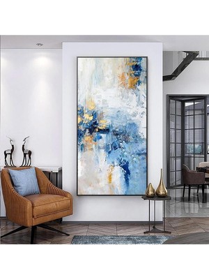 Yağlı Boya Görünümlüboya Görünümlü Soyut Tablo Hd Dijital Baskı Dikey Panoramik Kanvas Tablo