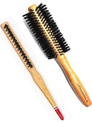 506 ve 690 Profesyonel Yanmaz Set Topuz Saç Fırçası-2'li