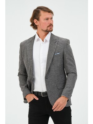 Bonesti Erkek Slim Fit Blazer Ceket Antrasit