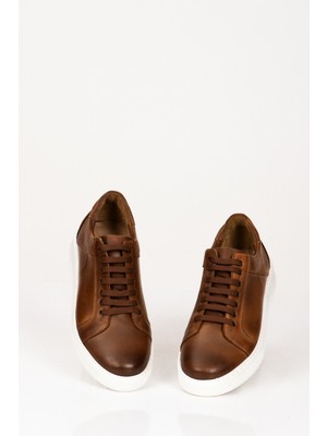 Günlük Erkek Ayakkabı, %100 Deri Kahverengi Erkek Ayakkabı, Deri Erkek Ayakkabı, Rahat Kalıp Ayakkabı