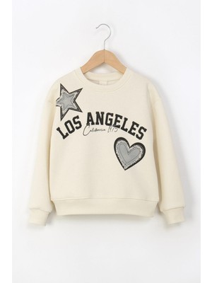 Dmb Mojo Kız Çocuk 9-14 Yaş Baskılı Sweatshirt Krem
