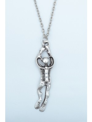 IDR Dalgıç Gümüş Kaplama Düz Zincir Kolye