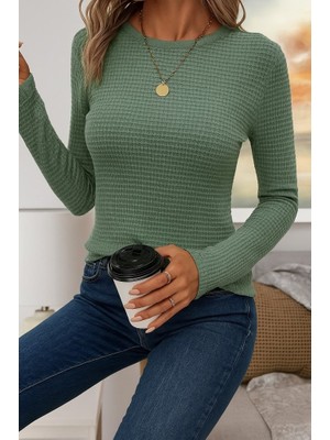 Janes Kadın Uzun Kollu Bisiklet Yaka Triko Kazak