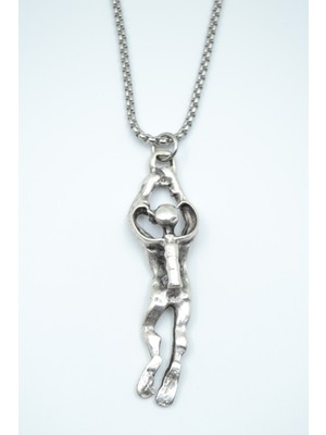 IDR Dalgıç Gümüş Kaplama Örme Zincir Kolye