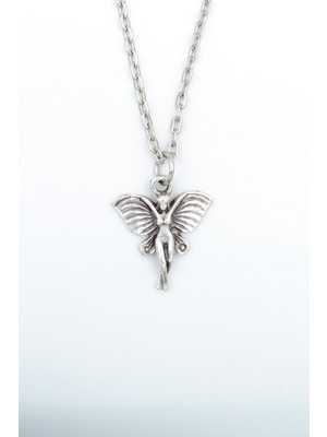 IDR Peri Kızı Gümüş Kaplama Düz Zincir Kolye