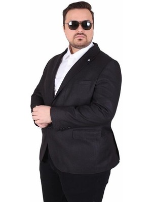 Starbattal Erkek Büyük Beden 4 Drop Blazer Oskar Ceket 500607 Sıyah