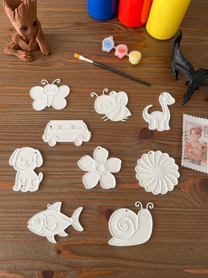  eğitici eğlenceli 9 çeşit figürlü 3d boyama seti