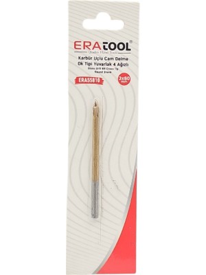 Fixonic Eratool ERA55810 3X60MM Ok Tipi 4 Ağızlı Elmas Karbür Uçlu Mermer ve Seramik Delme Ucu