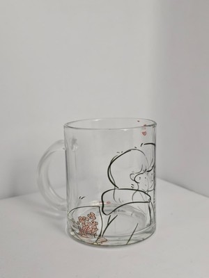 Yelkovan Studio Aşk Figürlü Cam Bardak