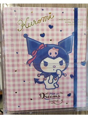 Ada Çanta Kırtasiye Kuromi Hello Kitty Sert Kapak Içten Spiralli Journal Çok Amaçlı Defter ( 24CM * 17 cm )