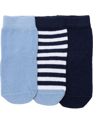 Hellobaby Erkek Bebek 3lü Kaydırmaz Çorap