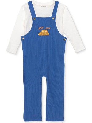 Hellobaby Erkek Bebek Salopet-Sweatshirt Fitilli Kadife Örme Bisiklet Yaka Uzun Kol Reçme Paça